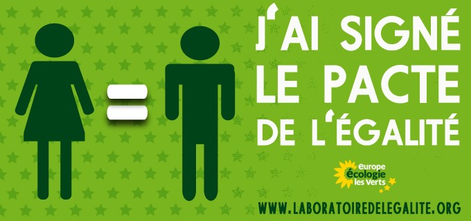 Les candidat-e-s EELV signent le pacte de l&rsquo;égalité, pour faire avancer l&rsquo;égalité entre femmes et hommes