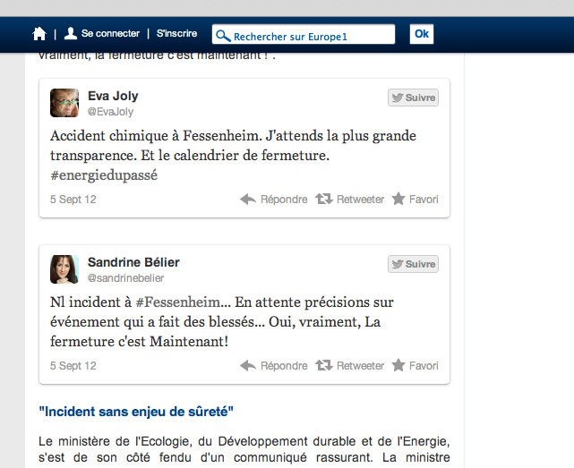 (Europe1) Incident à Fessenheim : la fermeture, c’est maintenant !