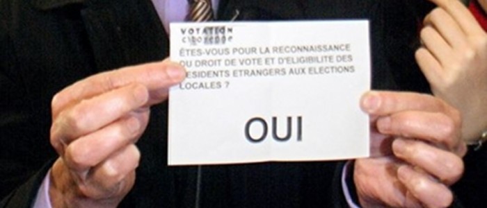 Appel pour le droit de vote des étrangers