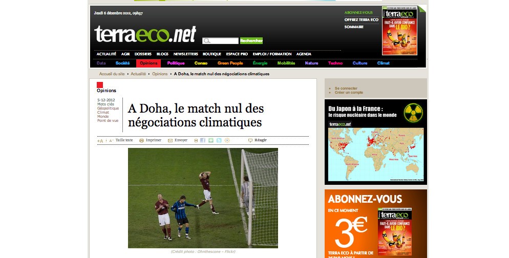 (Terra Eco) A Doha, le match nul des négociations climatiques