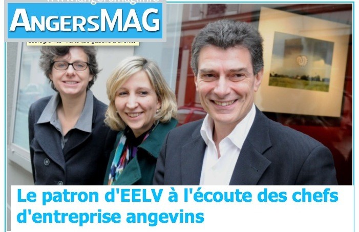 Presse : « Le patron d&rsquo;EELV à l&rsquo;écoute des chefs d&rsquo;entreprise angevins »