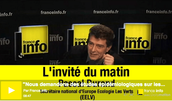 (France Info) Pascal Durand : « Nous demandons des études épidémiologiques sur les ondes »