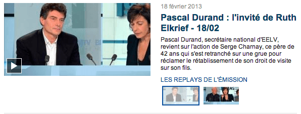 (BFM) Pascal Durand invité de Ruth Elkrief