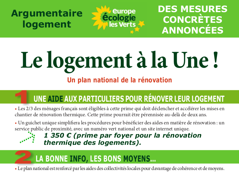 argumentaire : Le logement à la Une !