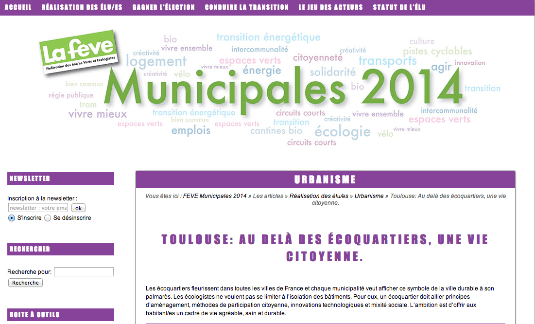 Fiches de la FEVE : l&rsquo;exemple de l&rsquo;écoquartier de Toulouse
