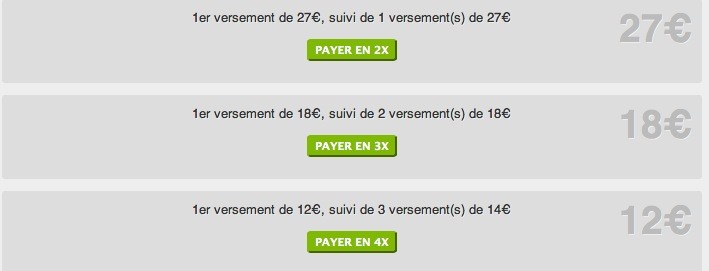 Nouveau : payez votre inscription en plusieurs fois