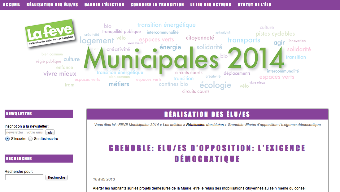 Fiche de la FEVE : élu-e-s d&rsquo;opposition, l&rsquo;exigence démocratique avec l&rsquo;exemple de Grenoble.