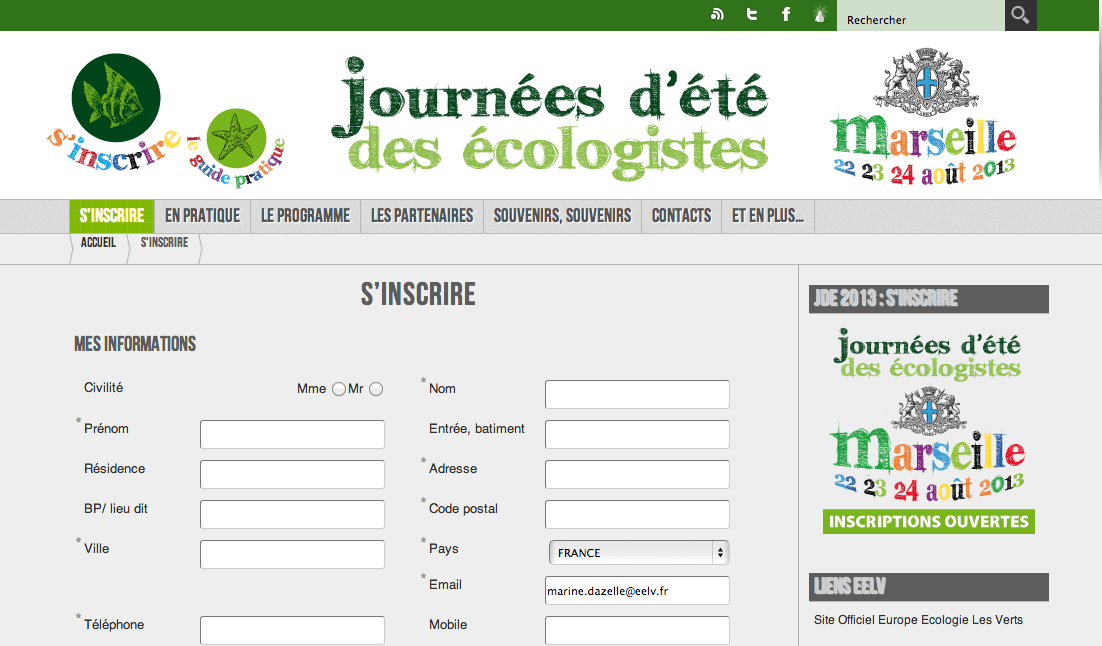 Journée d’été des écologistes : inscrivez-vous !