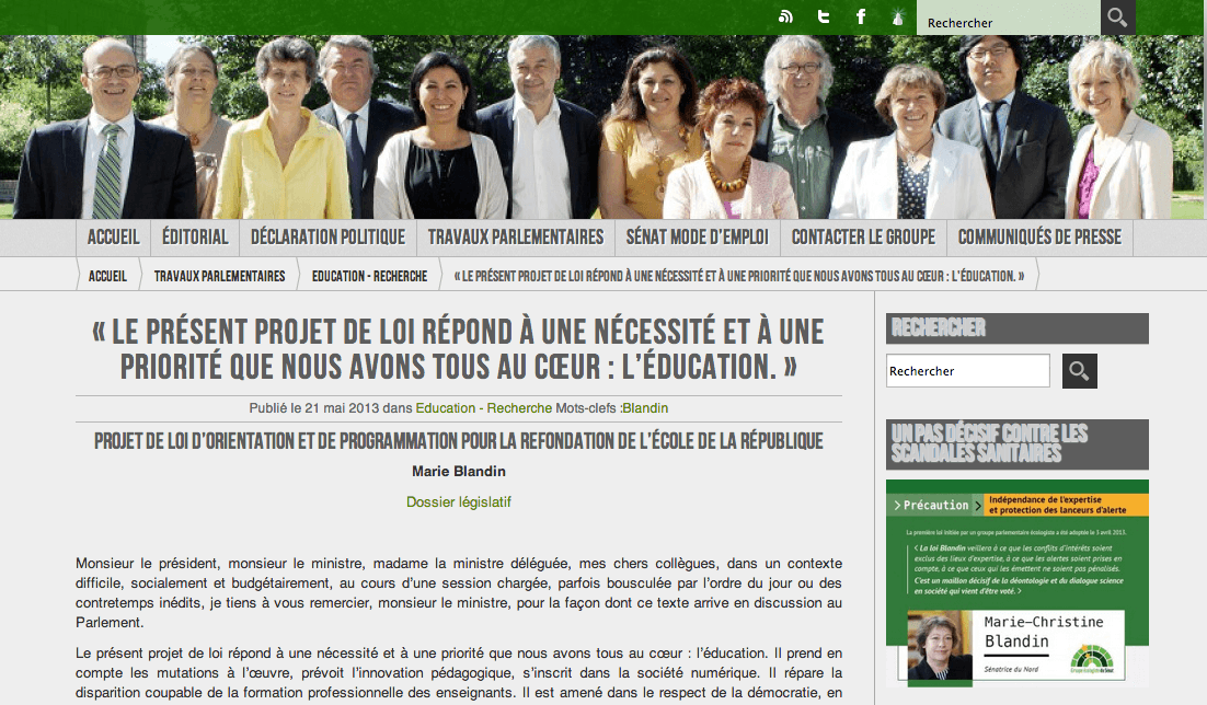 « Le présent projet de loi répond à une nécessité et à une priorité que nous avons tous au cœur : l’éducation. »