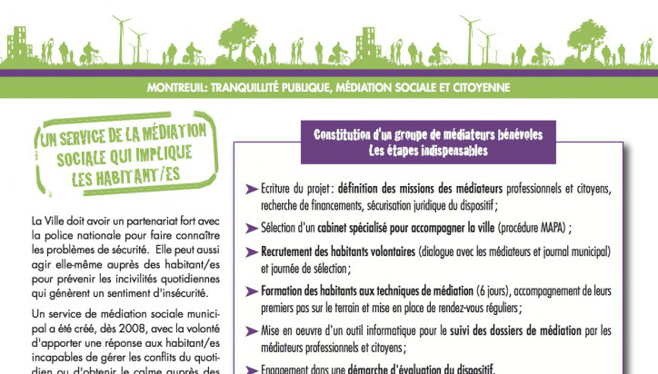 Montreuil – Tranquilité publique, médiation sociale et citoyenne