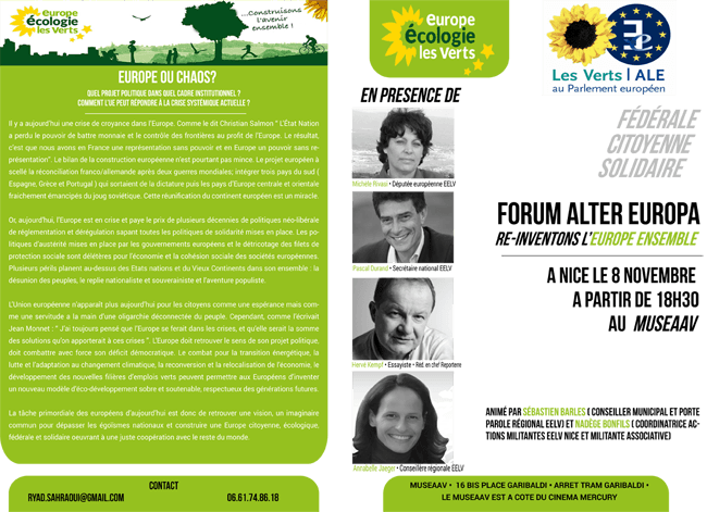 Forum Alter Europa « Europe ou chaos ? Quelle organisation institutionnelle, pour quel projet politique ? »
