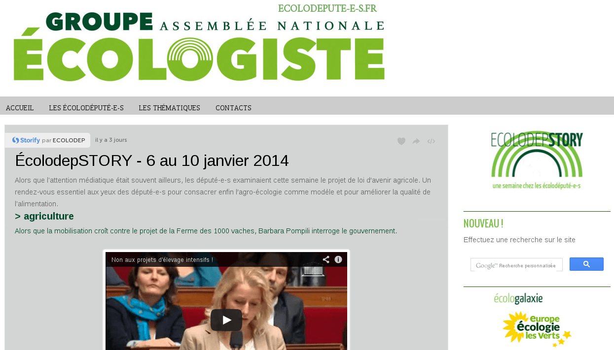 La semaine des député-e-s écologistes