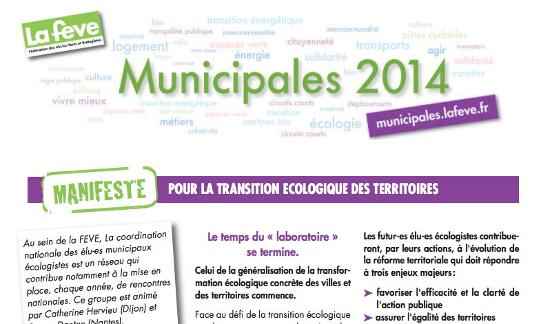 Manifeste pour la transition écologique des territoires