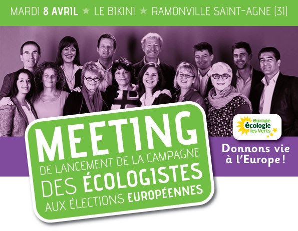 Européennes : meeting de lancement de campagne à Toulouse le 8 avril !