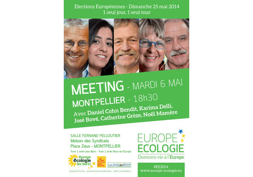 Meeting – 6 mai Montpellier avec José Bové, Catherine Grèze, et Daniel Cohn-Bendit