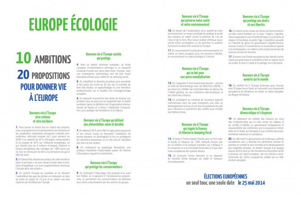 10 raisons de voter Europe Écologie