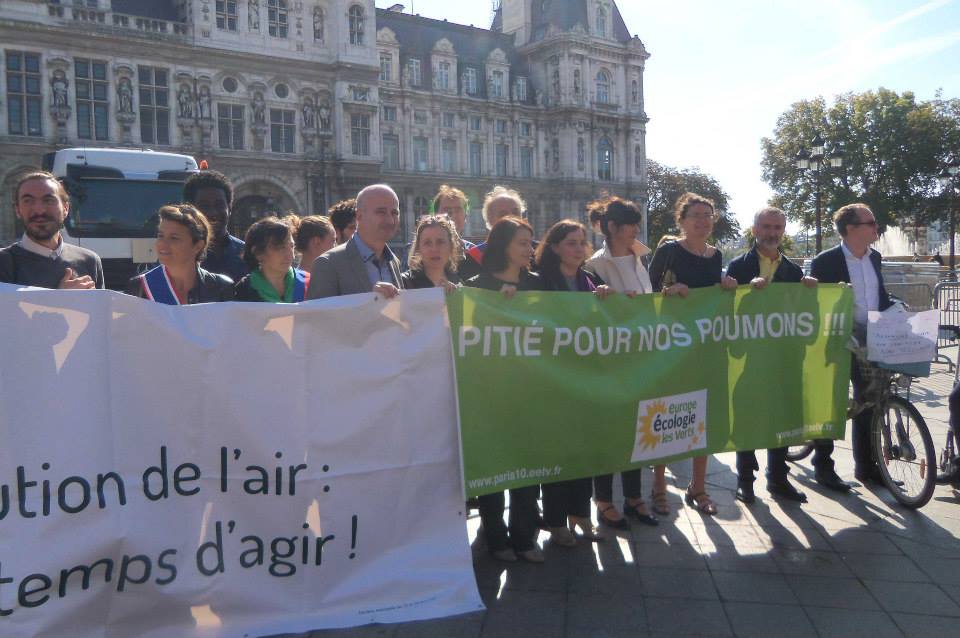 Pollution à Paris : EELV se mobilise pour la santé