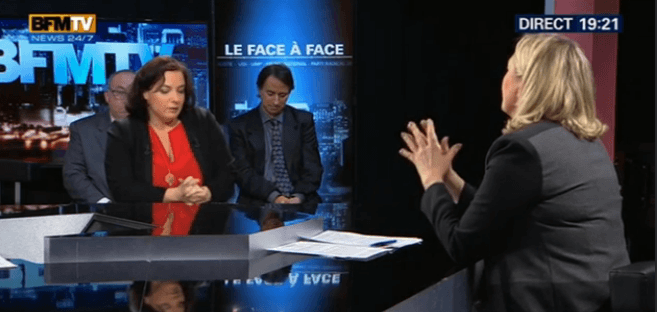 Emmanuelle Cosse face à Marine Le Pen sur BFM Politique