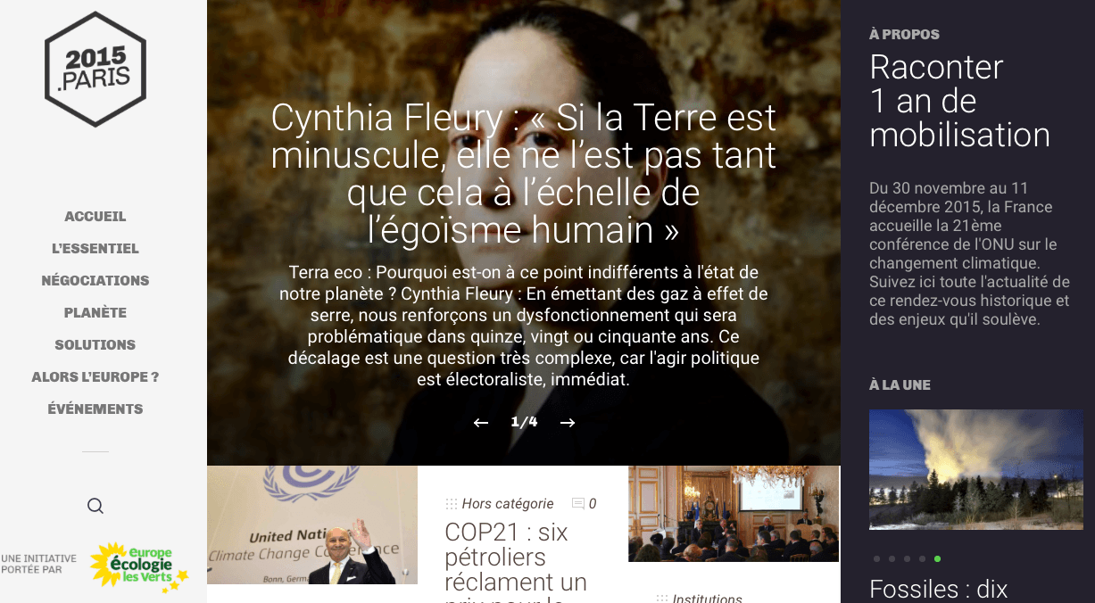 EELV lance un site d’information sur la COP 21