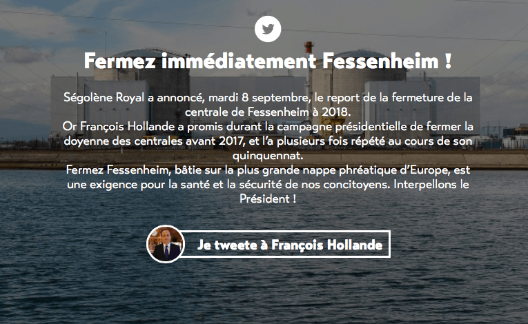 [Interpellation] M. le Président, fermez immédiatement Fessenheim !
