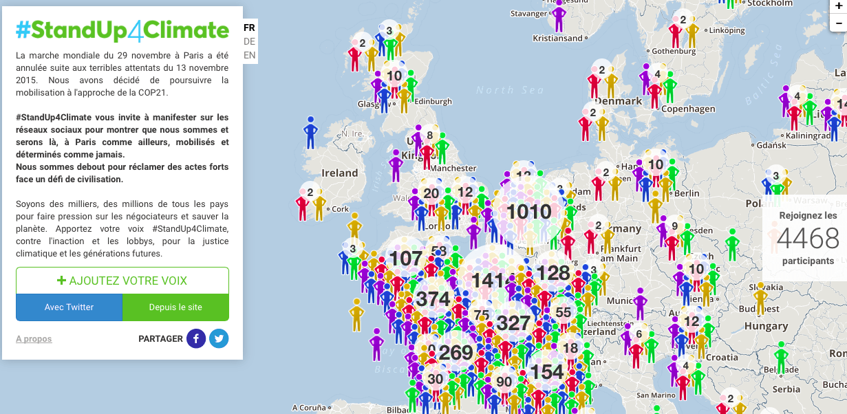 4500 personnes ont déjà rejoint la mobilisation #StandUp4Climate : et vous ?