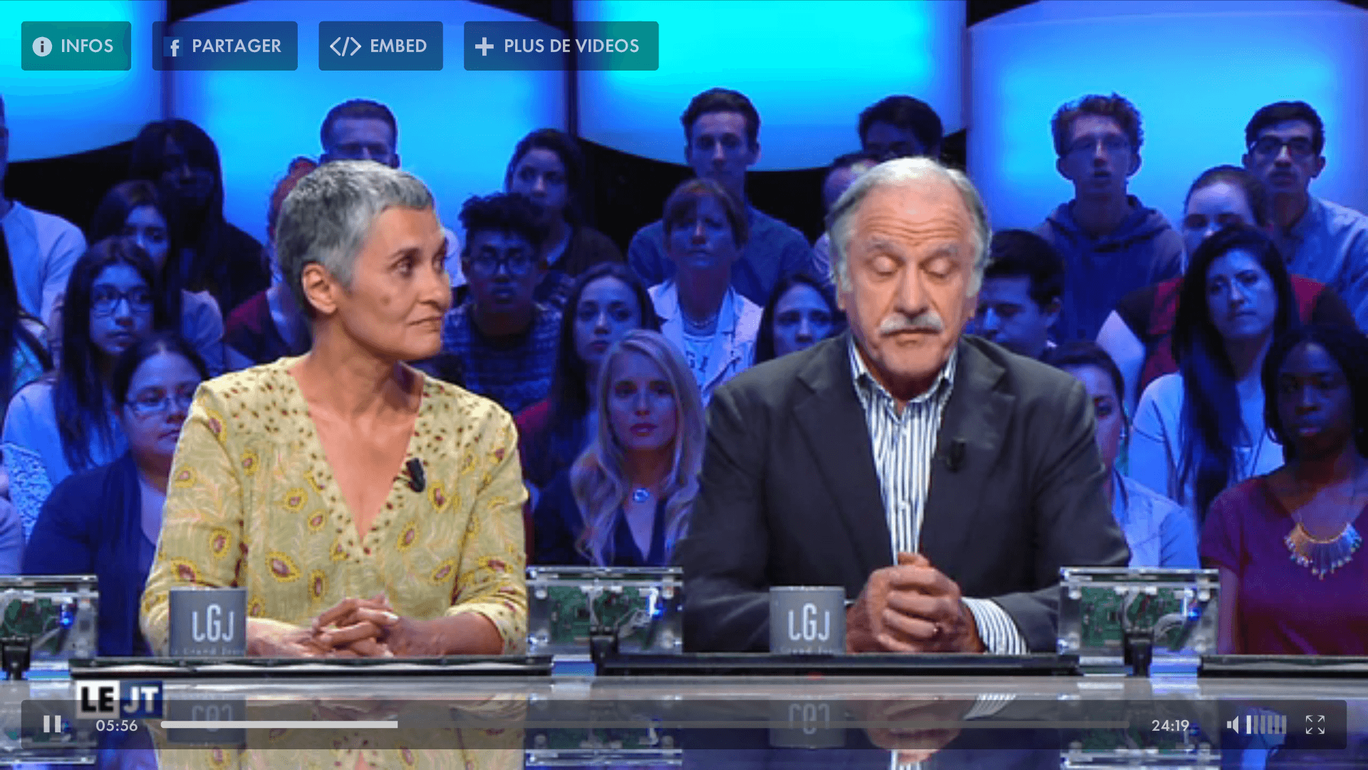 A.Lahmer, N.Mamère, invités du Grand Journal, Canal +