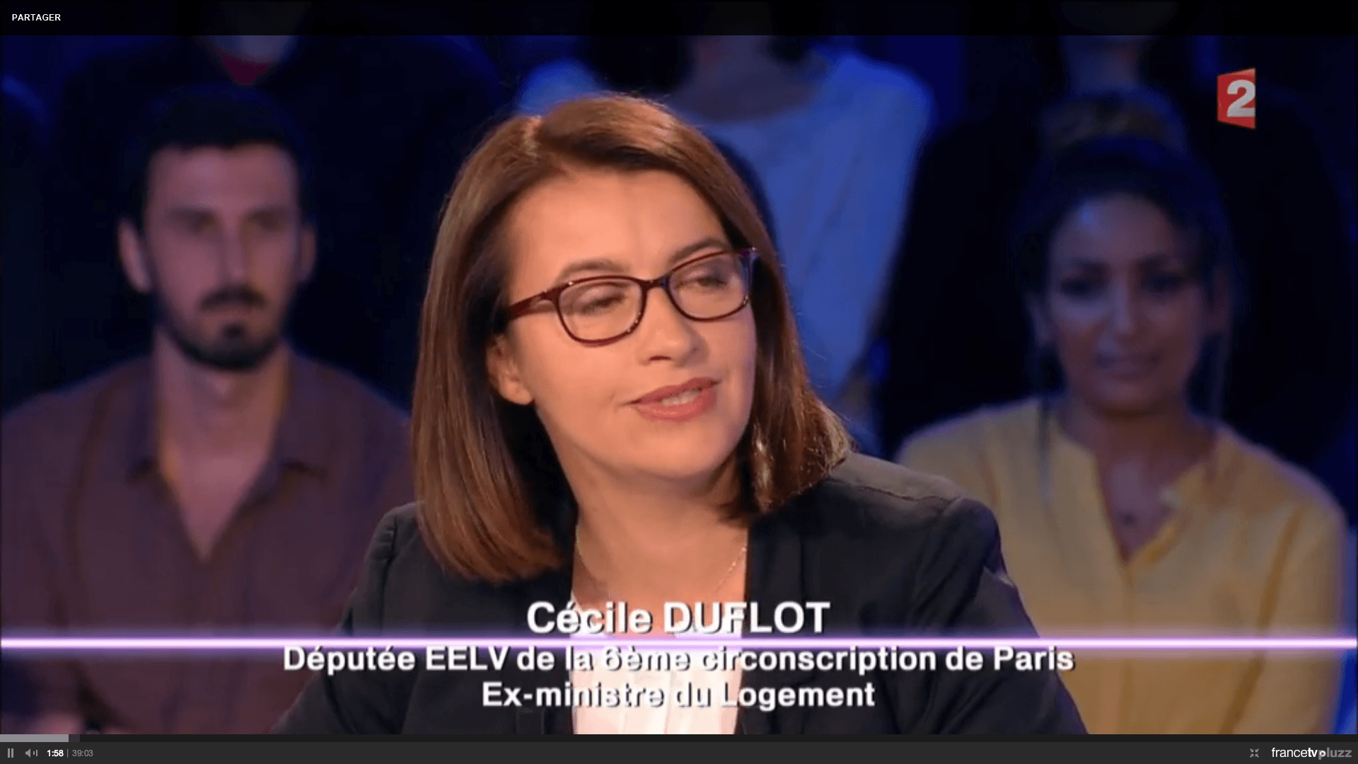 Cécile Duflot, invitée France 2, On n’est pas couché