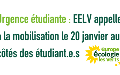 Urgence étudiante : EELV appelle à la mobilisation le 20 janvier aux côtés des étudiant.e.s