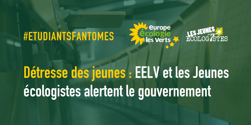 Détresse des jeunes : EELV et les Jeunes Écologistes alertent le gouvernement !