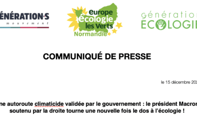 Rouen : une autoroute climaticide validée par le gouvernement !
