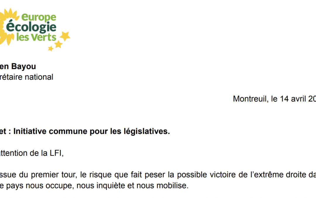 Initiative commune pour les législatives