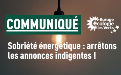 Sobriété énergétique : arrêtons les annonces indigentes !