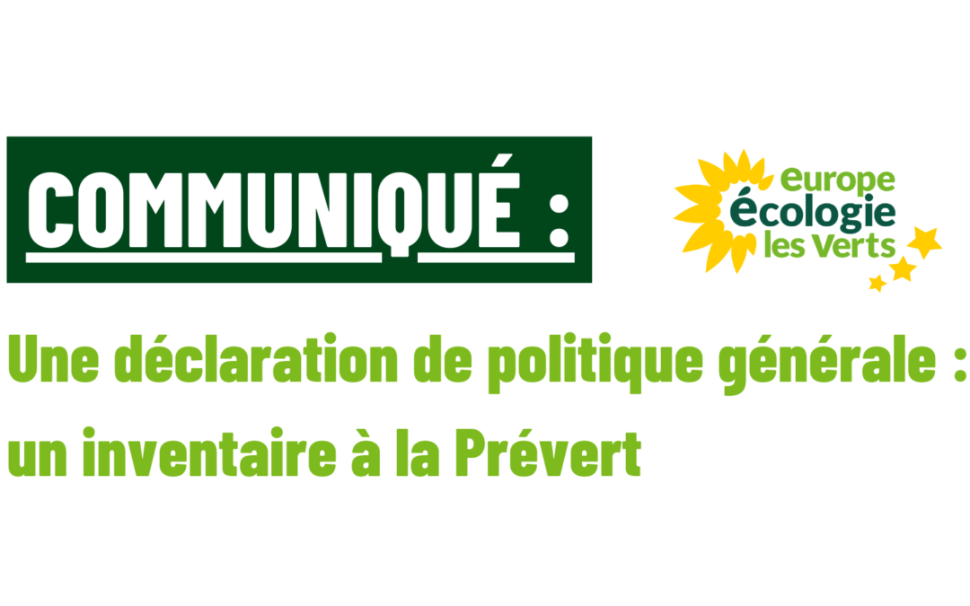 Une déclaration de politique générale : un inventaire à la Prévert