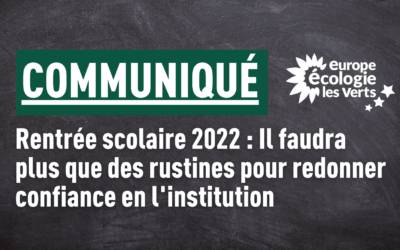 EELV – Rentrée scolaire 2022