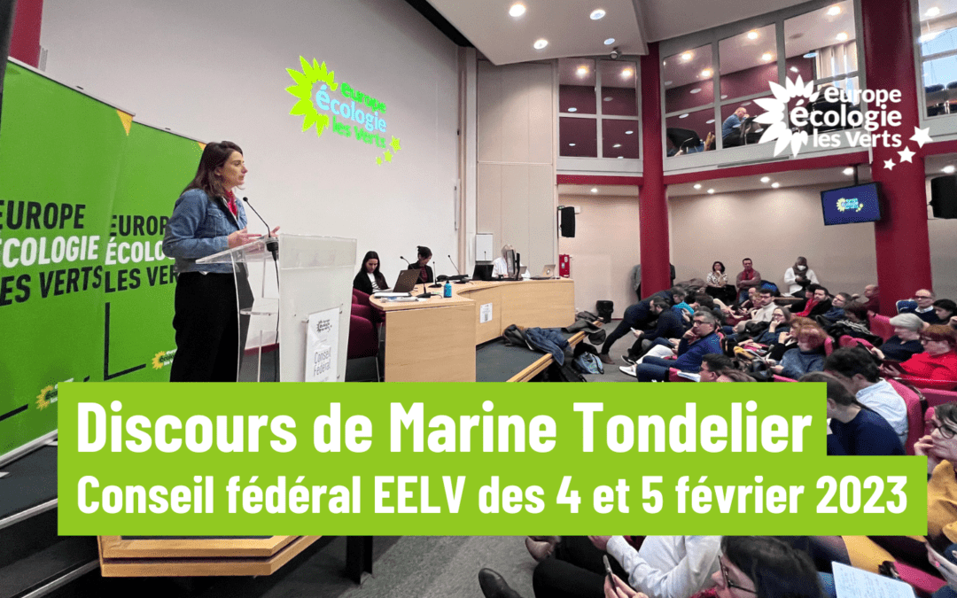 Discours de Marine Tondelier au Conseil fédéral des 4 et 5 février 2023