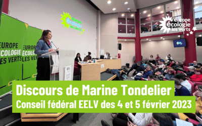 Discours de Marine Tondelier au Conseil fédéral des 4 et 5 février 2023
