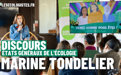 Discours de Marine Tondelier – lancement des états généraux de l’écologie – jeudi 9 février 2023