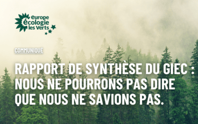 Rapport de synthèse du GIEC : nous ne pourrons pas dire que nous ne savions pas.