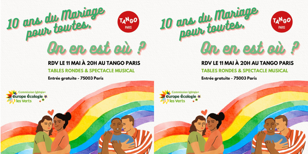 EELV fête les 10 ans du mariage pour toutes et tous au Tango !