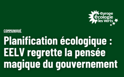 Planification écologique : EELV regrette la pensée magique du gouvernement.