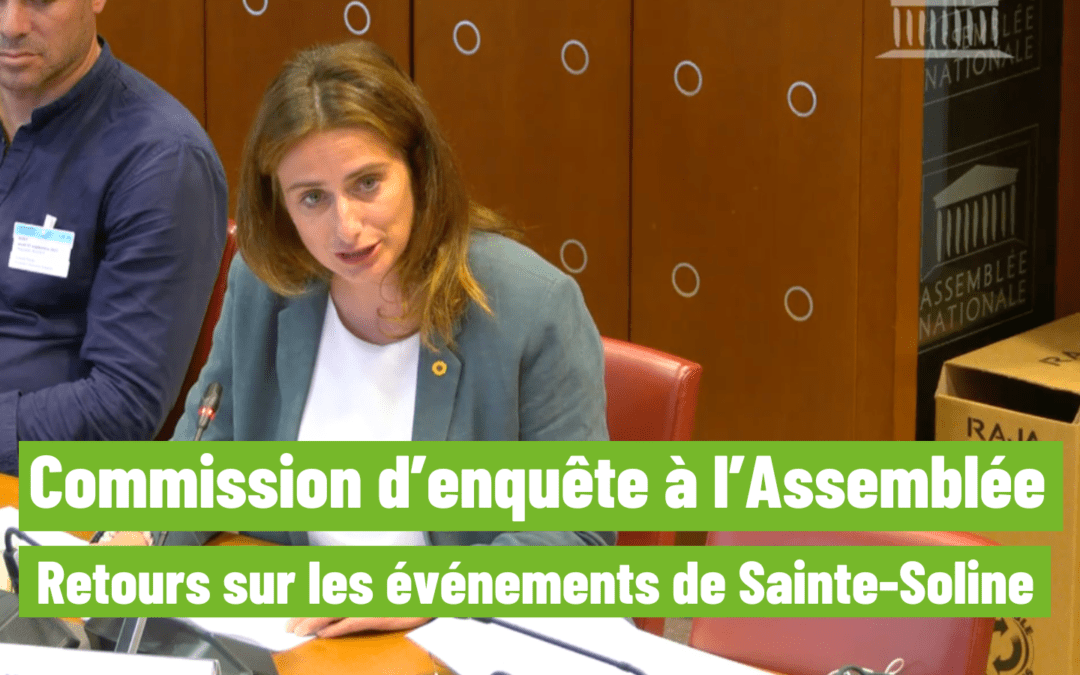 Audition sur Sainte-Soline