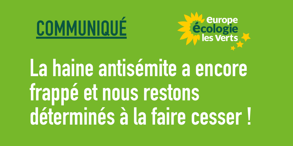 La haine antisémite a encore frappé et nous restons déterminés à la faire cesser !